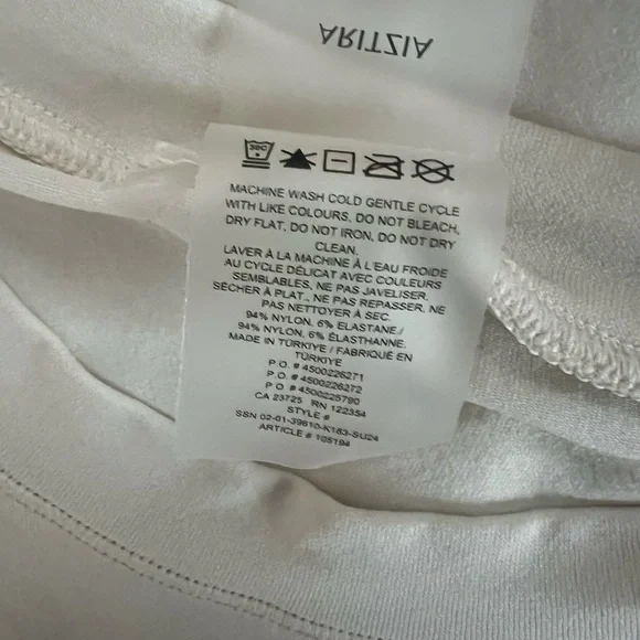 NWOT Aritzia White Seamless Cropped T Shirt Size S - Picture 5 of 5